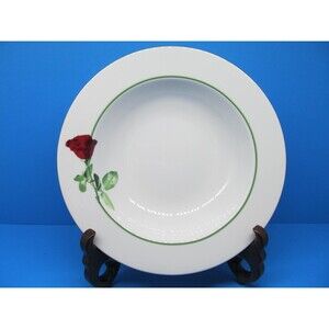Mikasa Romantic Rose Rimmed Vegetable Bowl 10" Excellent Condition Discontinued